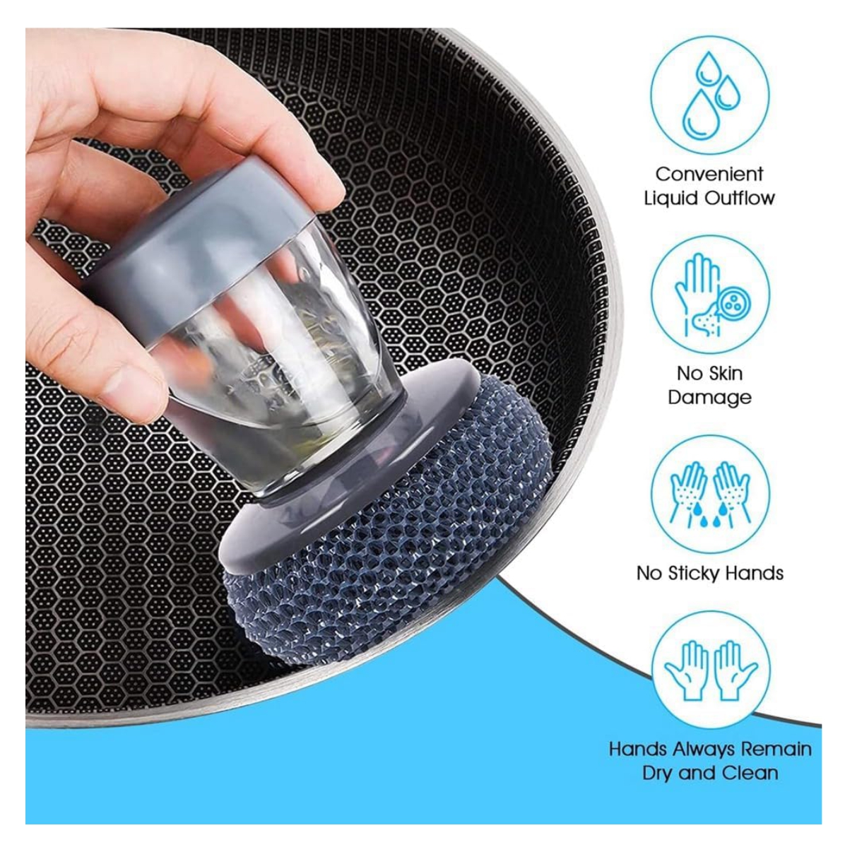 Miniatura 5 de Dispensador Jabón Esponja brillo Olla